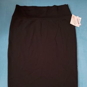 NWT Lularoe solid black xl Cassie pencil skirt